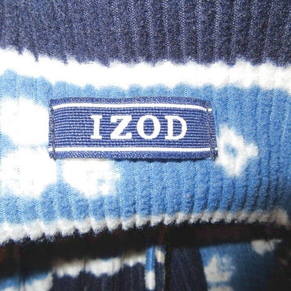 Mens Waffle Knit Wrap Robe Thermal Pockets Moose Fair Isle Knit Belted Cabin EUC - Picture 5 of 10